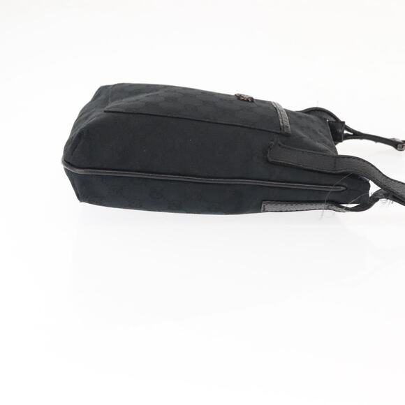 GUCCI GG Canvas Shoulder Bag Black Silver - Picture 4 of 13